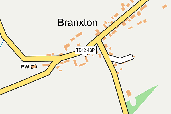 TD12 4SP map - OS OpenMap – Local (Ordnance Survey)