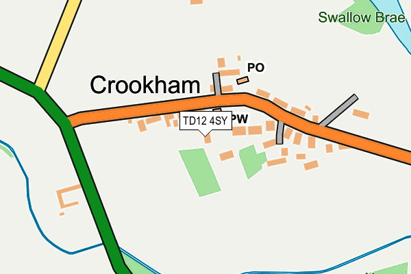 TD12 4SY map - OS OpenMap – Local (Ordnance Survey)