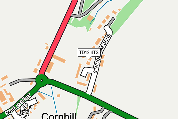 TD12 4TS map - OS OpenMap – Local (Ordnance Survey)