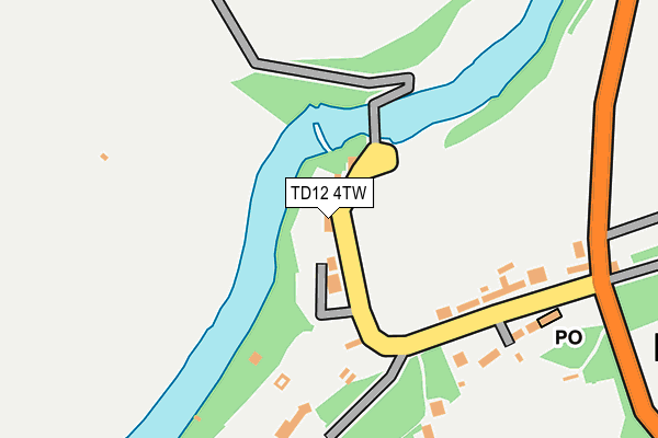 TD12 4TW map - OS OpenMap – Local (Ordnance Survey)