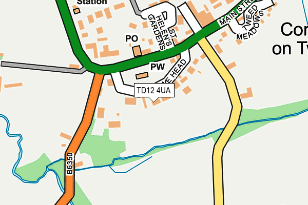 TD12 4UA map - OS OpenMap – Local (Ordnance Survey)