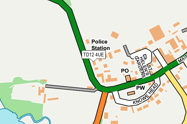 TD12 4UE map - OS OpenMap – Local (Ordnance Survey)