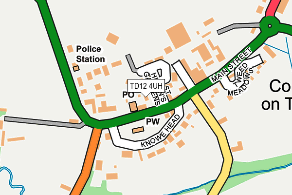 TD12 4UH map - OS OpenMap – Local (Ordnance Survey)