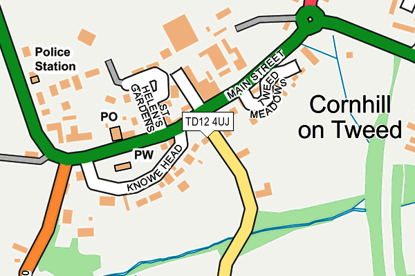 TD12 4UJ map - OS OpenMap – Local (Ordnance Survey)