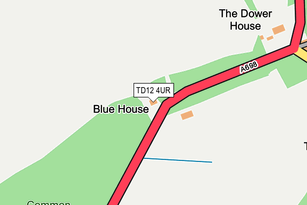 TD12 4UR map - OS OpenMap – Local (Ordnance Survey)