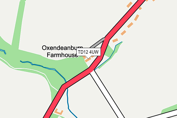 TD12 4UW map - OS OpenMap – Local (Ordnance Survey)