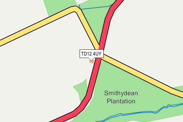 TD12 4UY map - OS OpenMap – Local (Ordnance Survey)