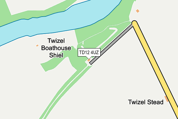 TD12 4UZ map - OS OpenMap – Local (Ordnance Survey)