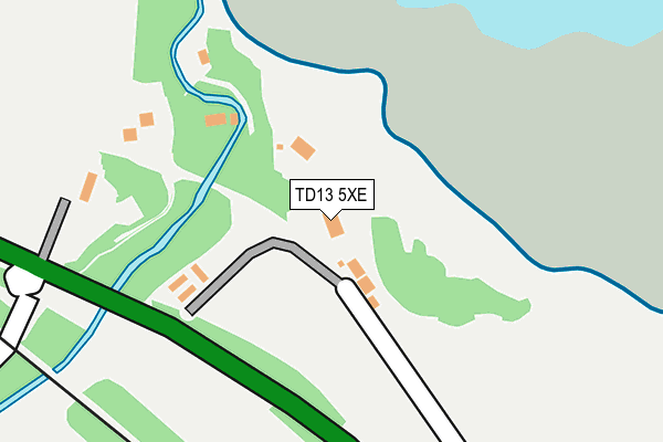 TD13 5XE map - OS OpenMap – Local (Ordnance Survey)