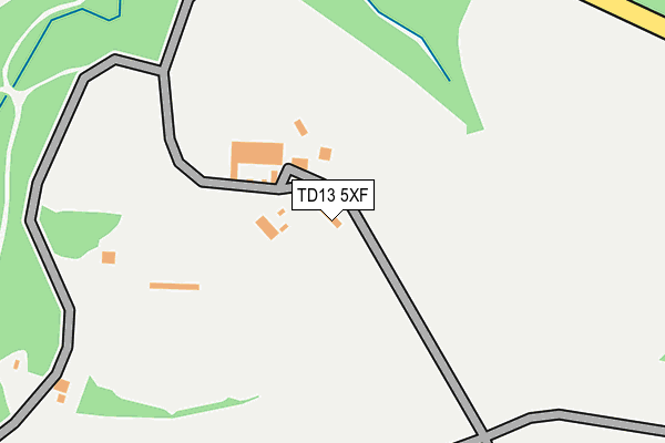 TD13 5XF map - OS OpenMap – Local (Ordnance Survey)