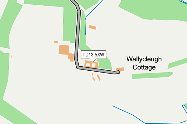 TD13 5XW map - OS OpenMap – Local (Ordnance Survey)