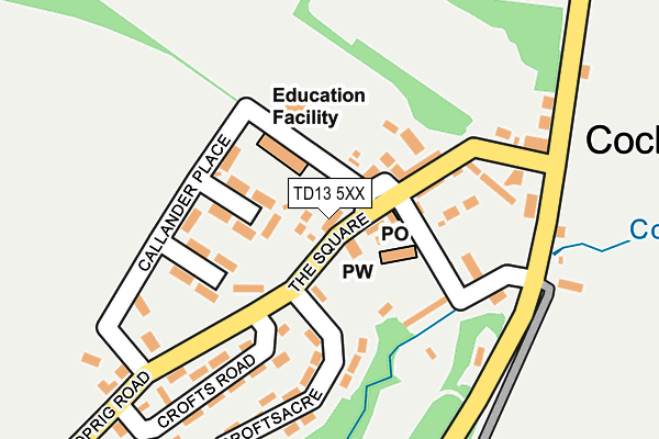 TD13 5XX map - OS OpenMap – Local (Ordnance Survey)