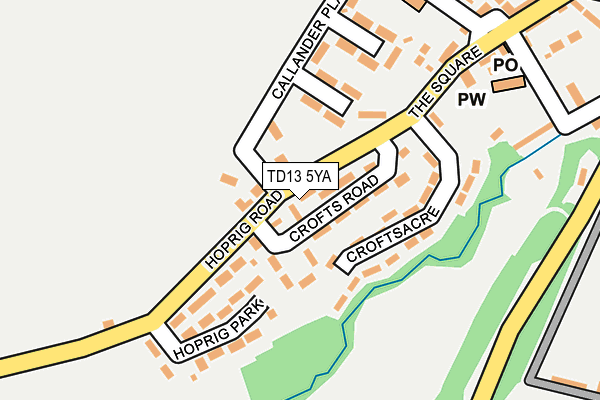 TD13 5YA map - OS OpenMap – Local (Ordnance Survey)