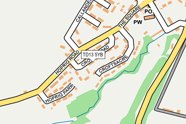 TD13 5YB map - OS OpenMap – Local (Ordnance Survey)