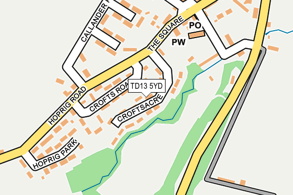 TD13 5YD map - OS OpenMap – Local (Ordnance Survey)