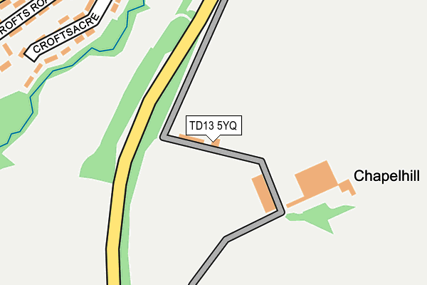 TD13 5YQ map - OS OpenMap – Local (Ordnance Survey)