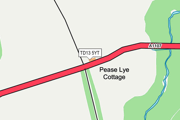 TD13 5YT map - OS OpenMap – Local (Ordnance Survey)