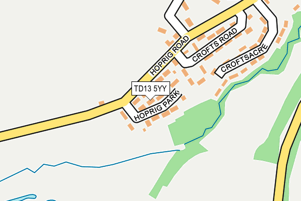 TD13 5YY map - OS OpenMap – Local (Ordnance Survey)