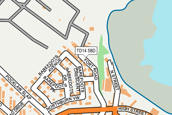 TD14 5BD map - OS OpenMap – Local (Ordnance Survey)
