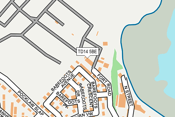 TD14 5BE map - OS OpenMap – Local (Ordnance Survey)