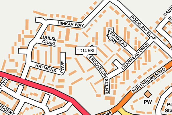 TD14 5BL map - OS OpenMap – Local (Ordnance Survey)