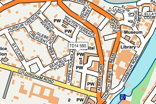 TD14 5BS map - OS OpenMap – Local (Ordnance Survey)