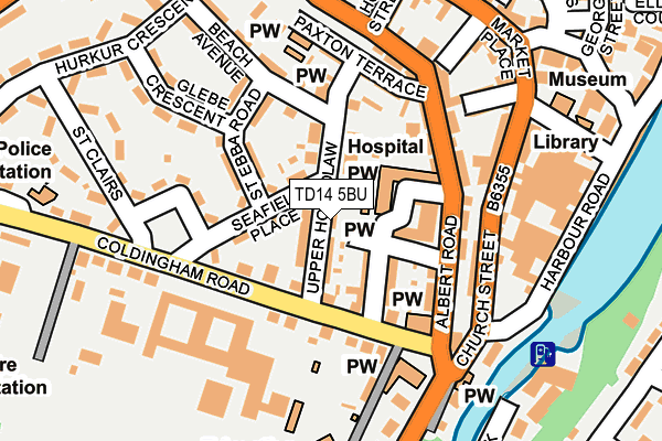 TD14 5BU map - OS OpenMap – Local (Ordnance Survey)