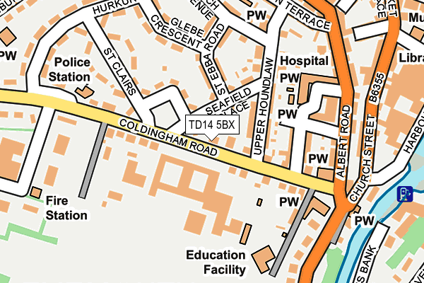 TD14 5BX map - OS OpenMap – Local (Ordnance Survey)