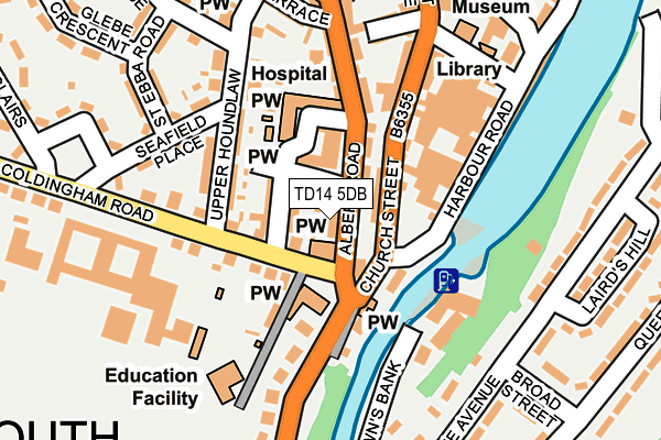 TD14 5DB map - OS OpenMap – Local (Ordnance Survey)