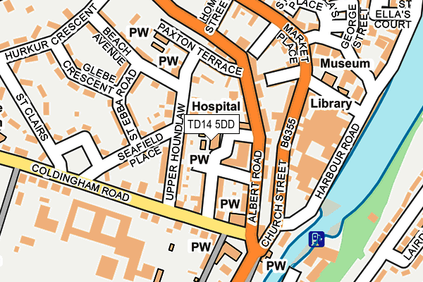 TD14 5DD map - OS OpenMap – Local (Ordnance Survey)