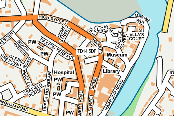 TD14 5DF map - OS OpenMap – Local (Ordnance Survey)