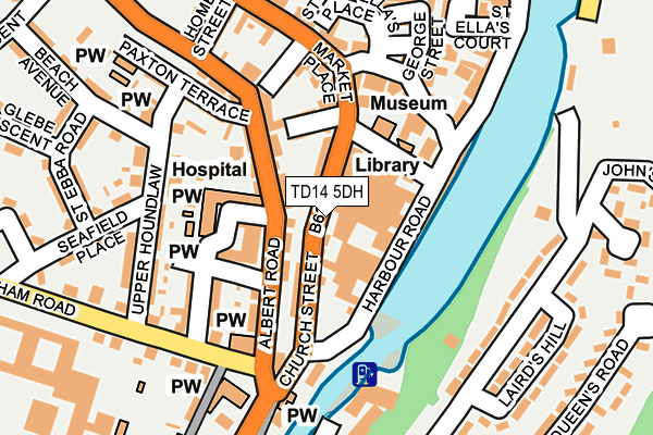 TD14 5DH map - OS OpenMap – Local (Ordnance Survey)