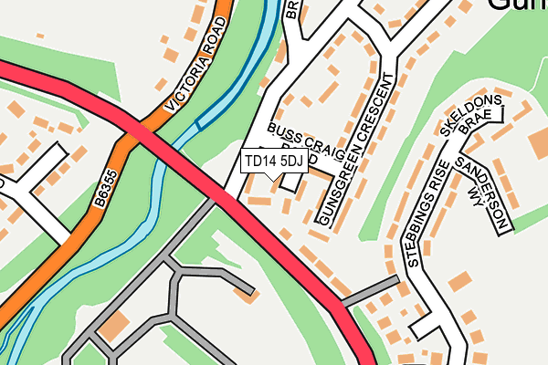 TD14 5DJ map - OS OpenMap – Local (Ordnance Survey)
