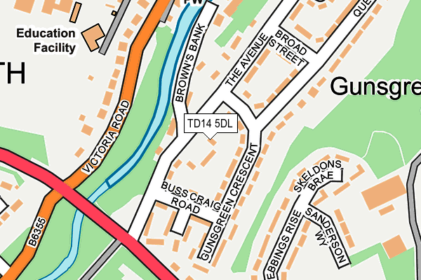 TD14 5DL map - OS OpenMap – Local (Ordnance Survey)