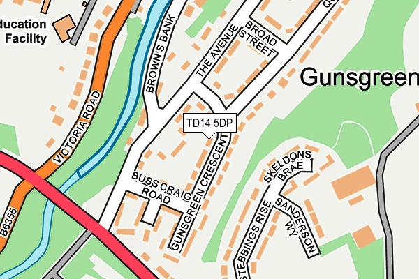 TD14 5DP map - OS OpenMap – Local (Ordnance Survey)