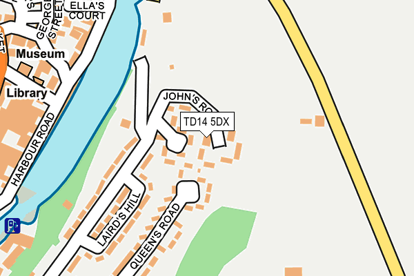 TD14 5DX map - OS OpenMap – Local (Ordnance Survey)