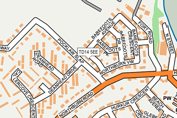 TD14 5EE map - OS OpenMap – Local (Ordnance Survey)