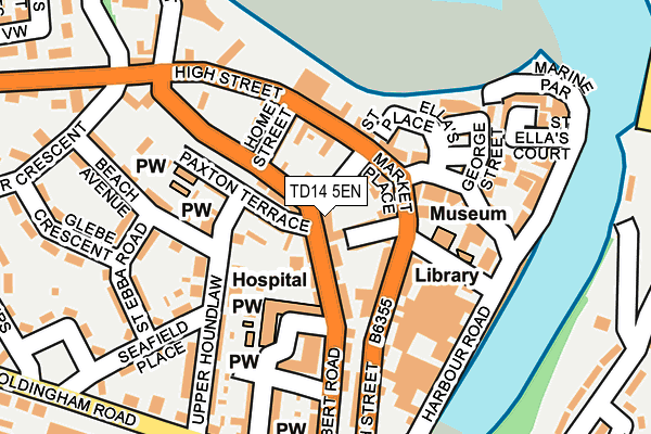TD14 5EN map - OS OpenMap – Local (Ordnance Survey)