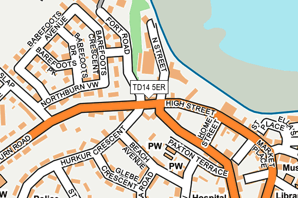 TD14 5ER map - OS OpenMap – Local (Ordnance Survey)
