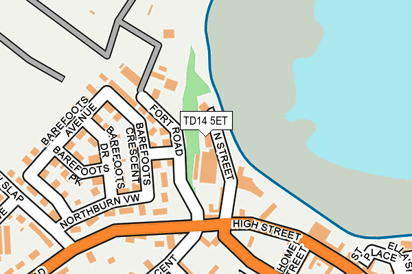 TD14 5ET map - OS OpenMap – Local (Ordnance Survey)