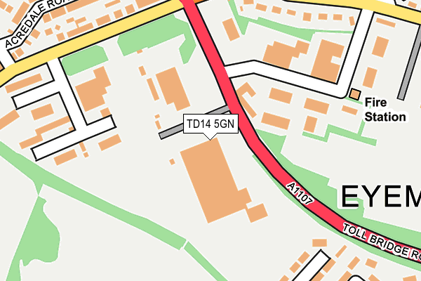 TD14 5GN map - OS OpenMap – Local (Ordnance Survey)