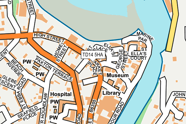 TD14 5HA map - OS OpenMap – Local (Ordnance Survey)