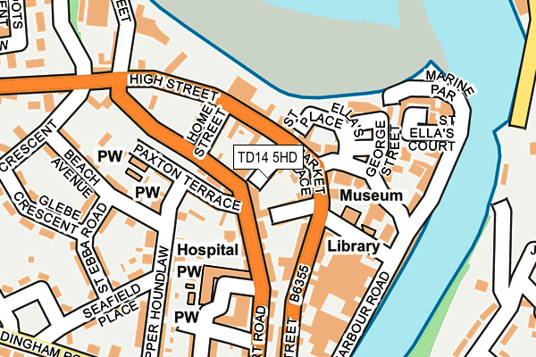 TD14 5HD map - OS OpenMap – Local (Ordnance Survey)