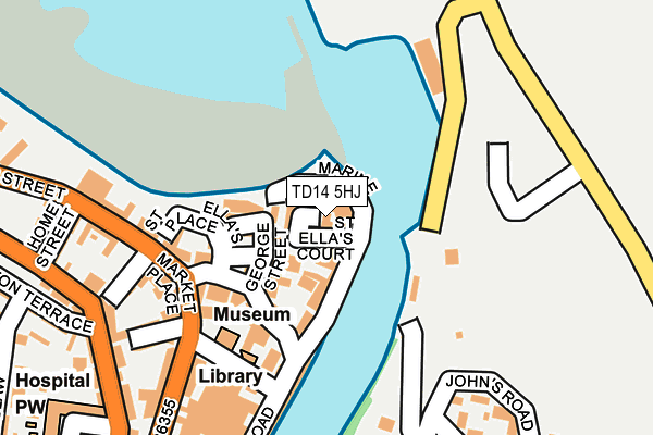 TD14 5HJ map - OS OpenMap – Local (Ordnance Survey)