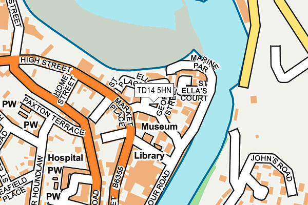 TD14 5HN map - OS OpenMap – Local (Ordnance Survey)