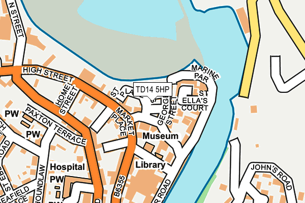 TD14 5HP map - OS OpenMap – Local (Ordnance Survey)