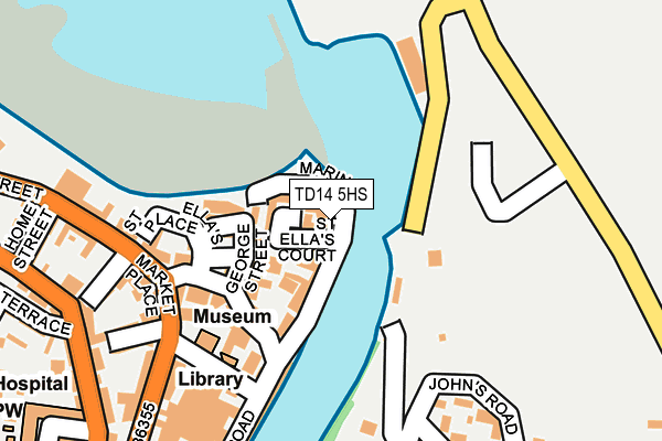 TD14 5HS map - OS OpenMap – Local (Ordnance Survey)