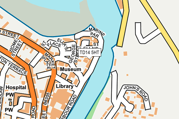 TD14 5HT map - OS OpenMap – Local (Ordnance Survey)