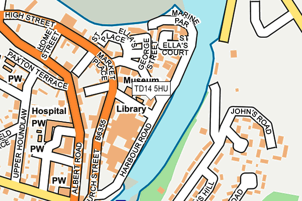 TD14 5HU map - OS OpenMap – Local (Ordnance Survey)