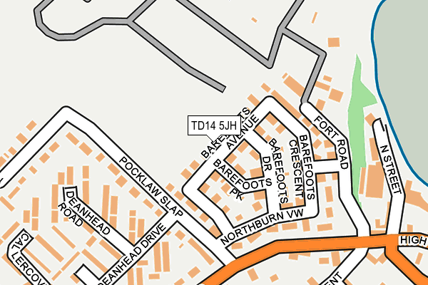TD14 5JH map - OS OpenMap – Local (Ordnance Survey)